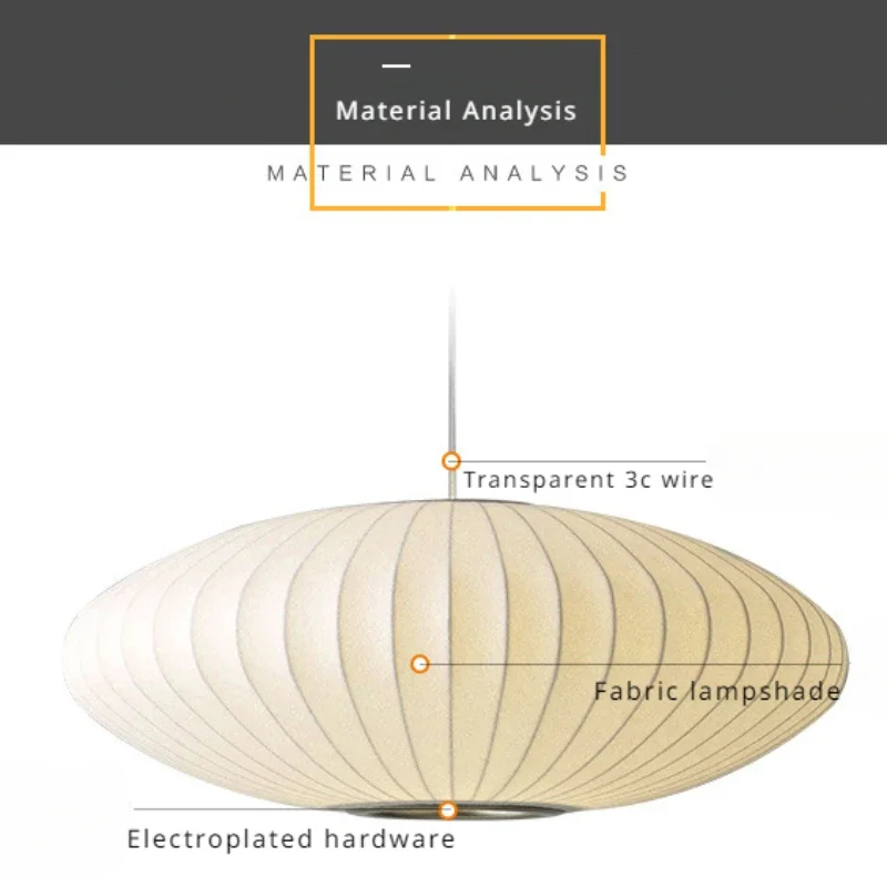 E27 Denmark Silk LED Pendant Lamp Designer Hanging Light for Living Room Hotel Hall Restaurant Modern Home Decor Factory Direct