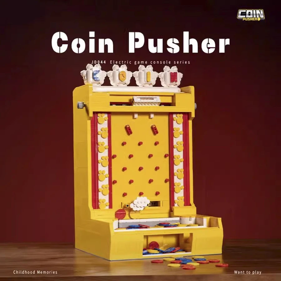 

Электрический игровой автомат для толкания монет, строительный блок, версия головоломки для взрослых, сборная модель игрушки, подарок на день рождения для мальчика высокой сложности