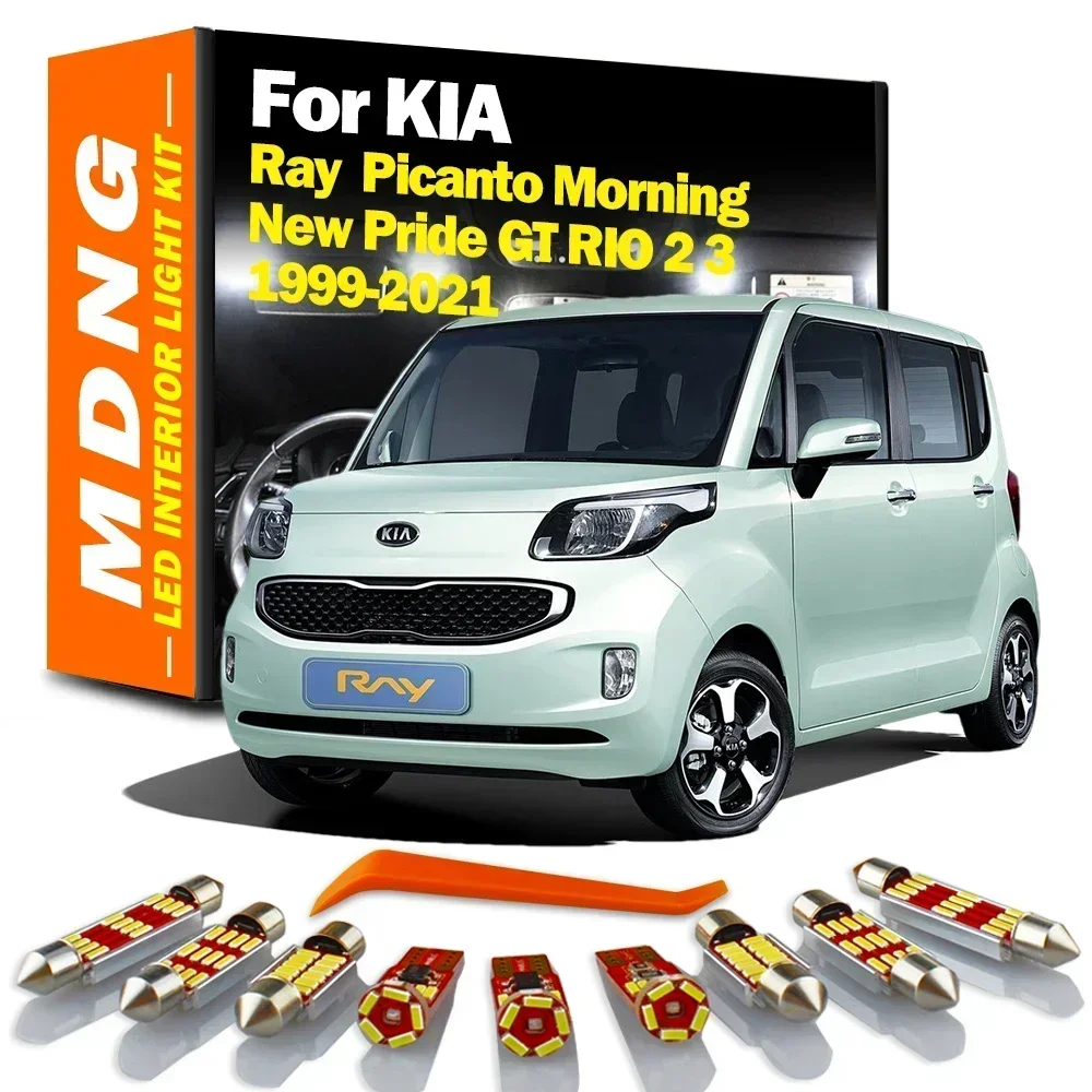 MDNG Canbus-Kit de luces LED para maletero de mapa Interior de coche, bombillas Led para Kia Ray New Pride Picanto Morning GT RIO 2 3 1999-2019 2020 2021