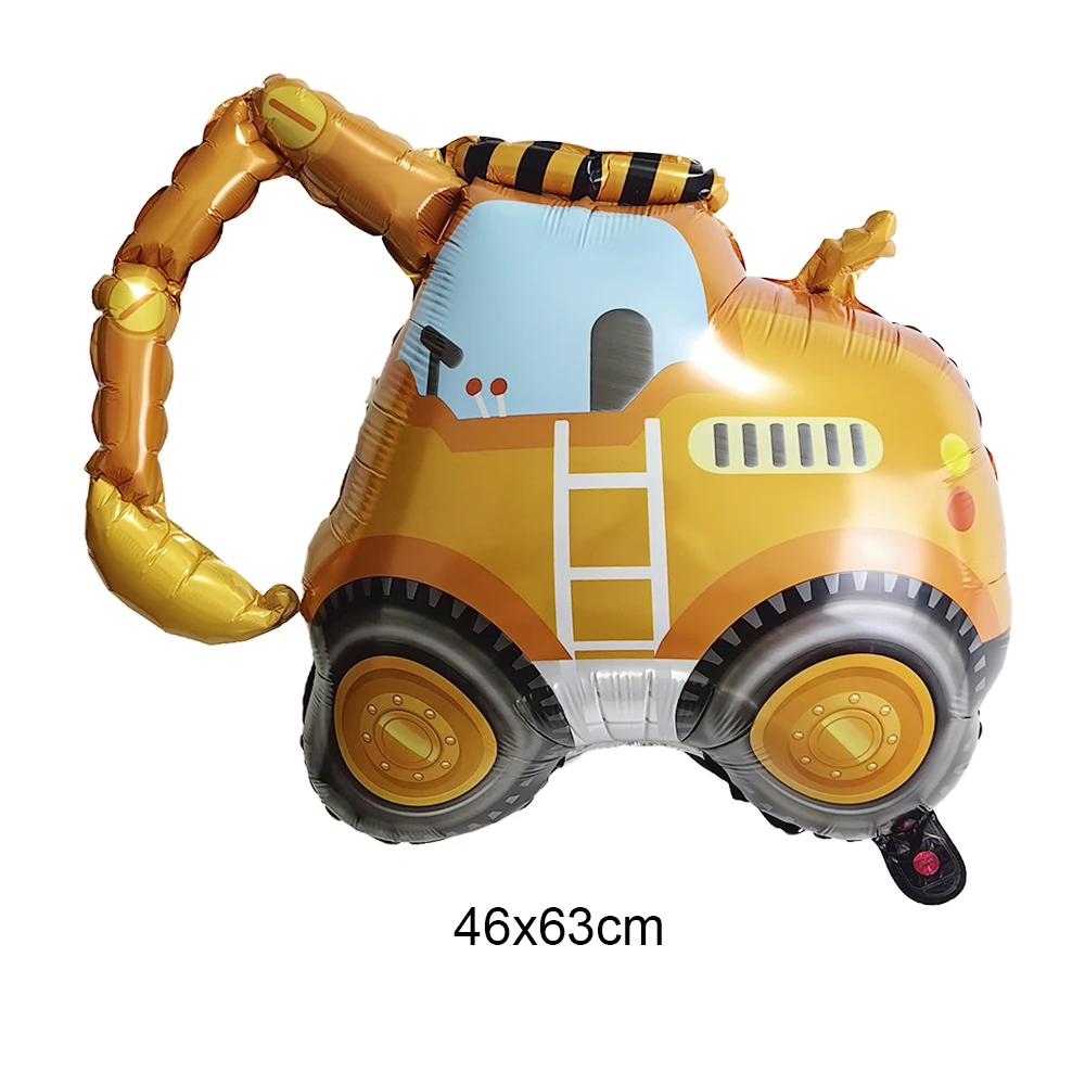 Construction Truck Balloon Forklift Excavator Balloons for Excavator Birthday Decorations Kids Truck Car Themed Party Supplies