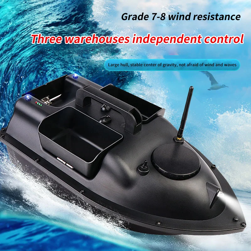 Wireless GPS Fishing Bait Boat 3 Bait Containers Bait Boat Feeder Fish Finder Device Remote Range 500m Speedboat Fishing Tools