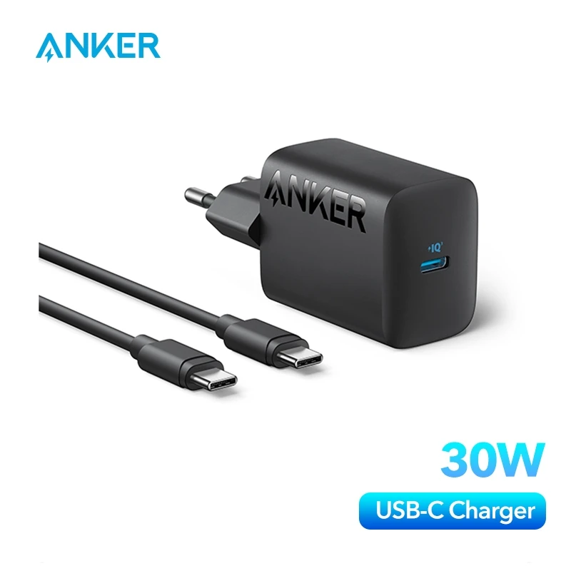 Anker-usb-c carregador 30w, fonte de alimentação compacta, alta velocidade, carregador rápido, para iphone, samsung s23, macbook