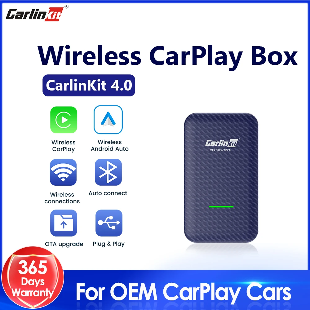 CarlinKit 4.0 Wireless CarPlay Box Android Auto Mini 3.0 Adapter Upgrade Factory Car Play Dongle for Audi VW Poineer Porsche Kia