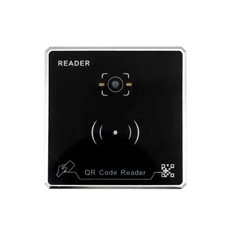 Metal Wiegand Interface 125Khz 13.56MHZ RFID Reader ISO14443A 1D 2D Qr Code Scanner RFID QR Code Access Control Reader