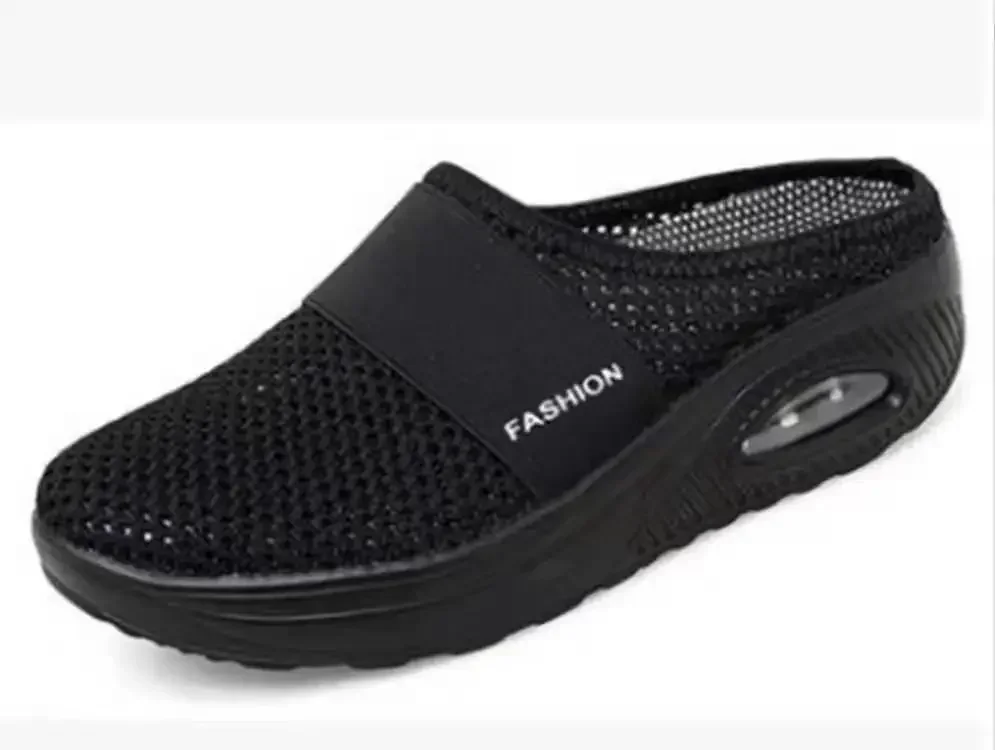 Air Cushion Slip-On Damen Wanderschuhe Orthopädische Diabetiker Damen Plateau Pantoletten Mesh Leichte Hausschuhe Keil Damen Sneaker – Detail 6
