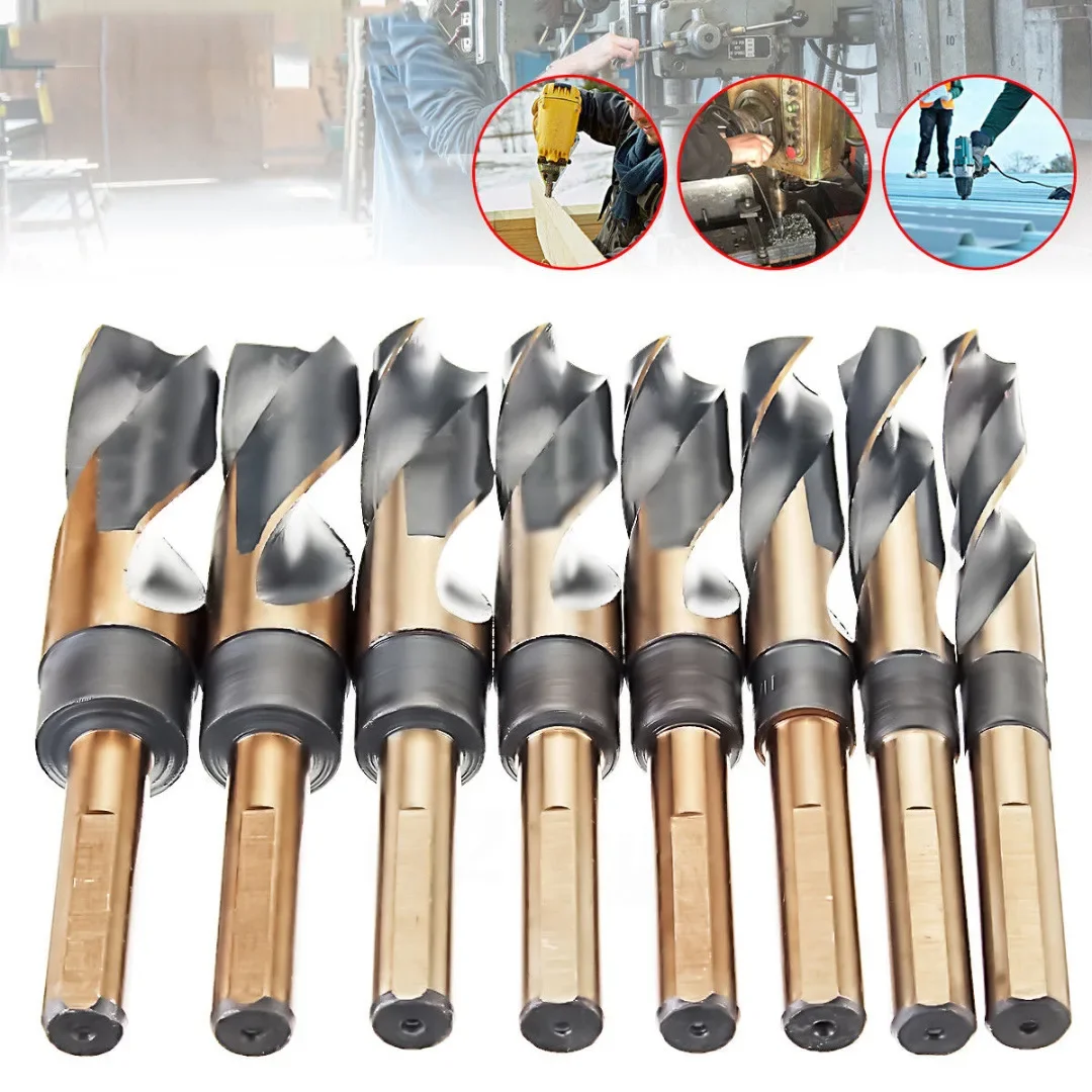 8Pcs HSS Twist Drill Bit Kit 14-25.5mm,1/2\