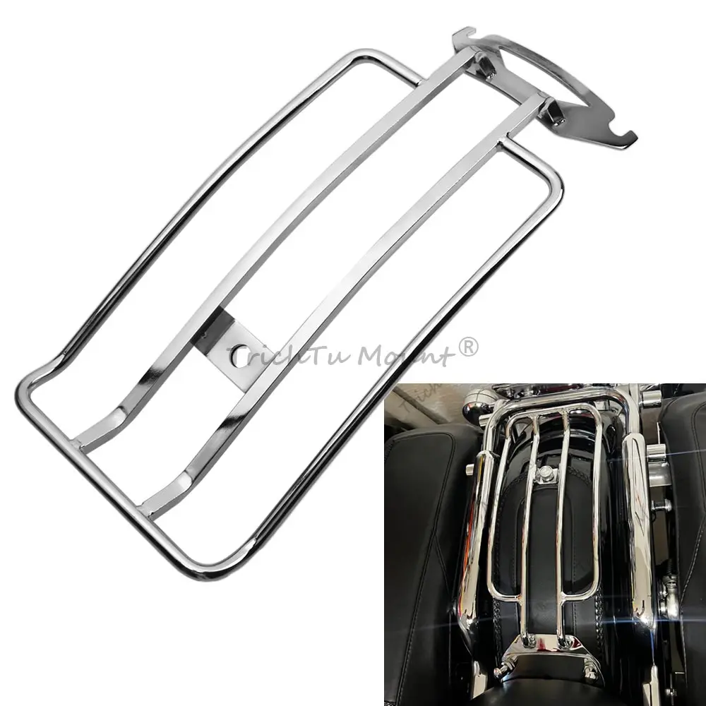 For Harley Electra Glide Ultra Classic FLHTCU/I 1997-2019 Motorcycle Detachable-Style Luggage Rack Heavy Duty Metal Chrome Part