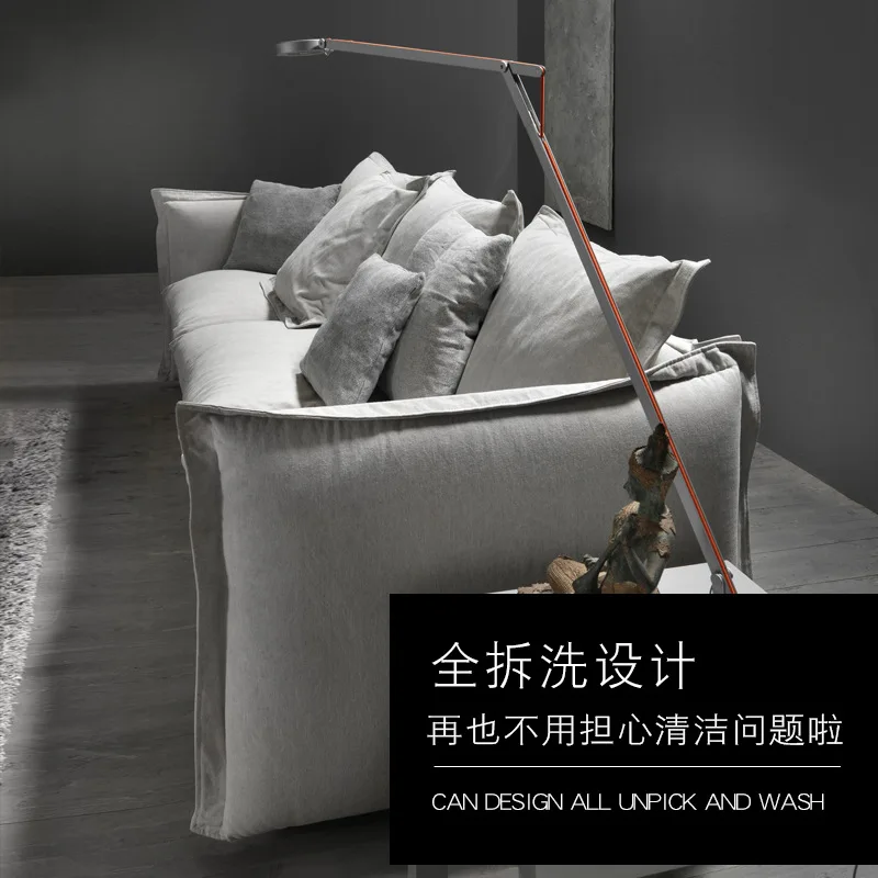 Sofá removível em tecido de algodão e linho