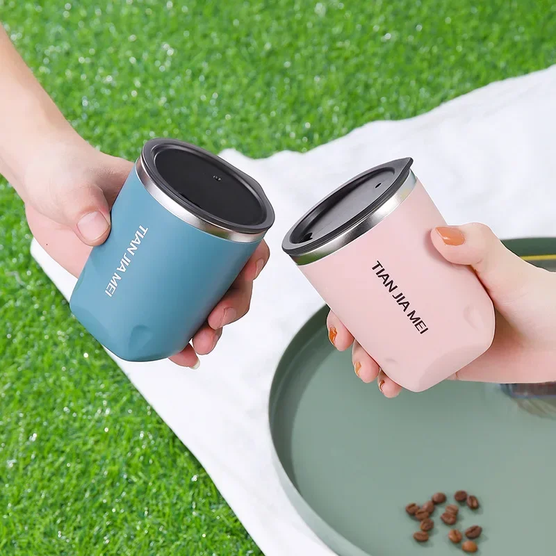 

300ML Thermal Mug Beer Cups Stainless Steel Vacuum Flask Insulated Tumbler Cup with Lid Travel Water Bottle 20oz Tea Coffee Cup