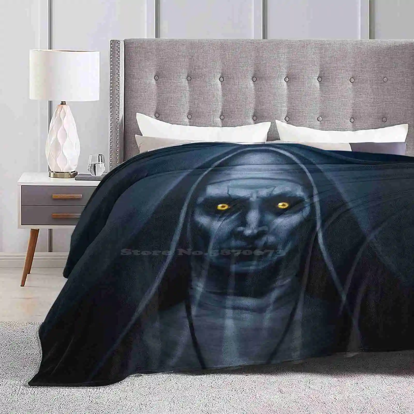 Valak Painting All Sizes Soft Cover Blanket Home Decor Bedding The Conjuring 2 Valak Horror Demon The Warrens Ed Warren