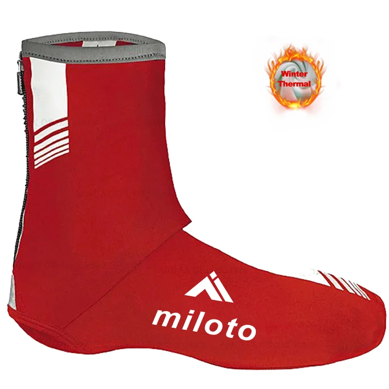 MILOTO-Thermal Fleece Cycling Shoe Cover for Men and Women, Bicycle Overshoes, MTB Bike Shoes Covers, Sport, Winter