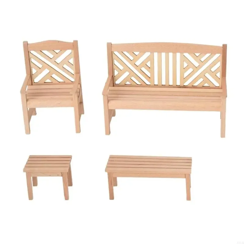 인형 집용 정원 세트 의자 모델 빈티지 의자 모델 디스플레이 의자 1:12 모델 장난감 소녀 인형 집 척 놀이 15UB