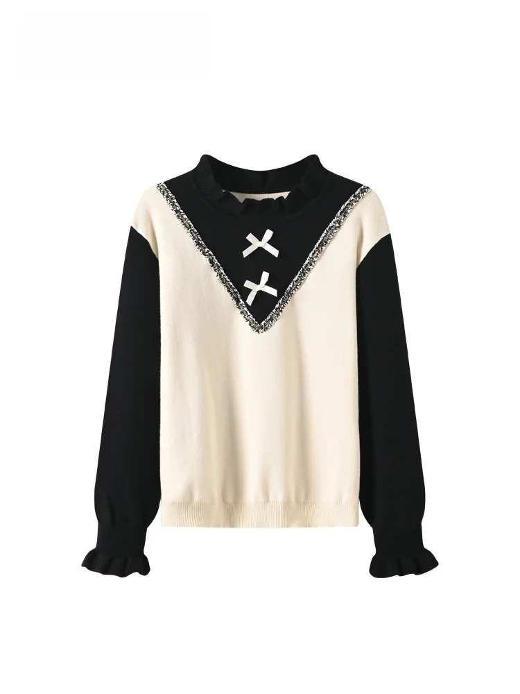 

Женский модный универсальный укороченный вязаный топ CaraCLUB больших размеров с длинным рукавом из утолщенного полиэстера для весны