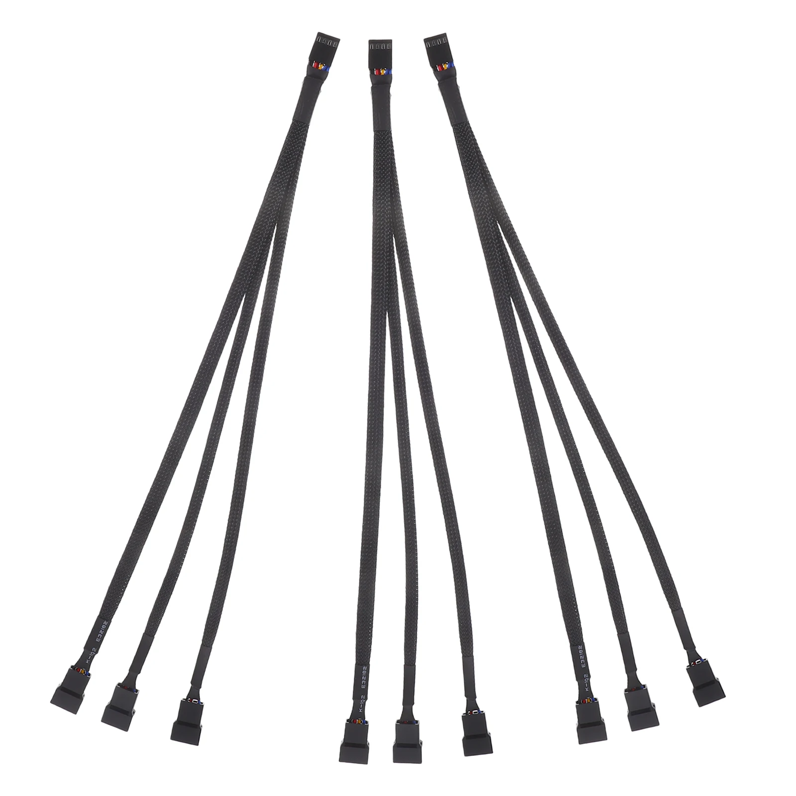 

3pcs Fan Adapter Cable Computer Cooling System Splitter Accessories Shunt 4 Pin to 3 Pin Extension Connector PC Parts