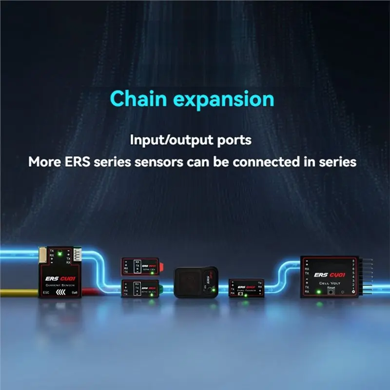 AAAEL-Real-Time Brushless Motor Tachometer ERS-RB01 For Expresslrs PWM Receiver Motor Speed Data View