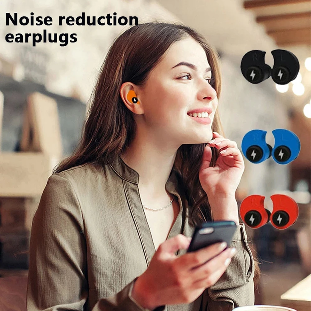 Sleep Silicone Ear Plugs Black Soundproof Soft Foam Sleeping Earplugs Tapones Oido Ruido Noise Reduction Filter For Ears Earplug