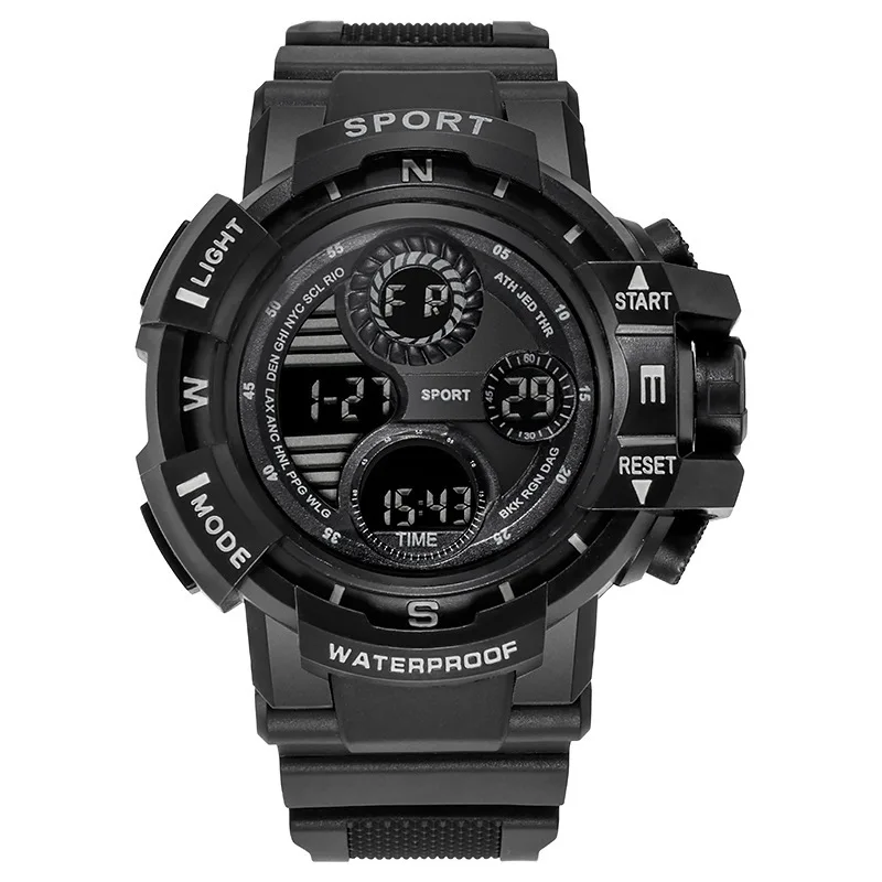 YIKAZE Men\'s Military Digital Watch Outdoor Men Sports Watch Waterproof Luminous Chronograph Clock Student Electronic Wristwatch