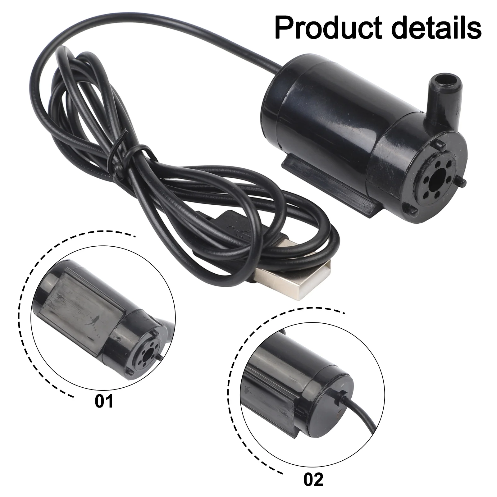 Plumbing Parts Water Pump 1.78*0.91inch 12V DC 2Pcs Brushless Motor Submersible Water Pump Home Brand New Fountain