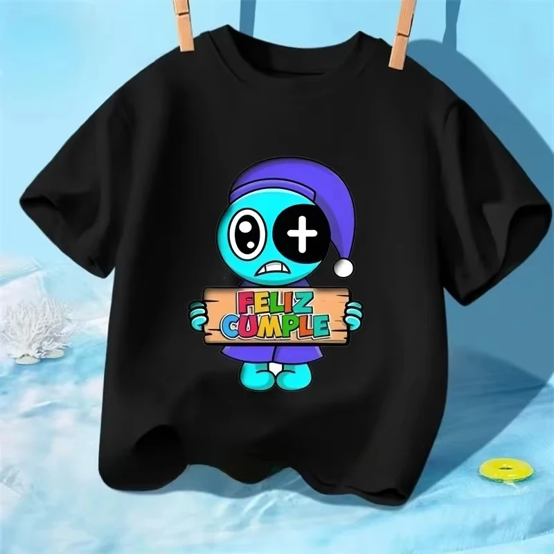 2025 Baby Jongens en Meisjes Dandy's World T-shirt Kinderen Stripfiguur Gedrukt Casual Puur Katoenen T-shirt