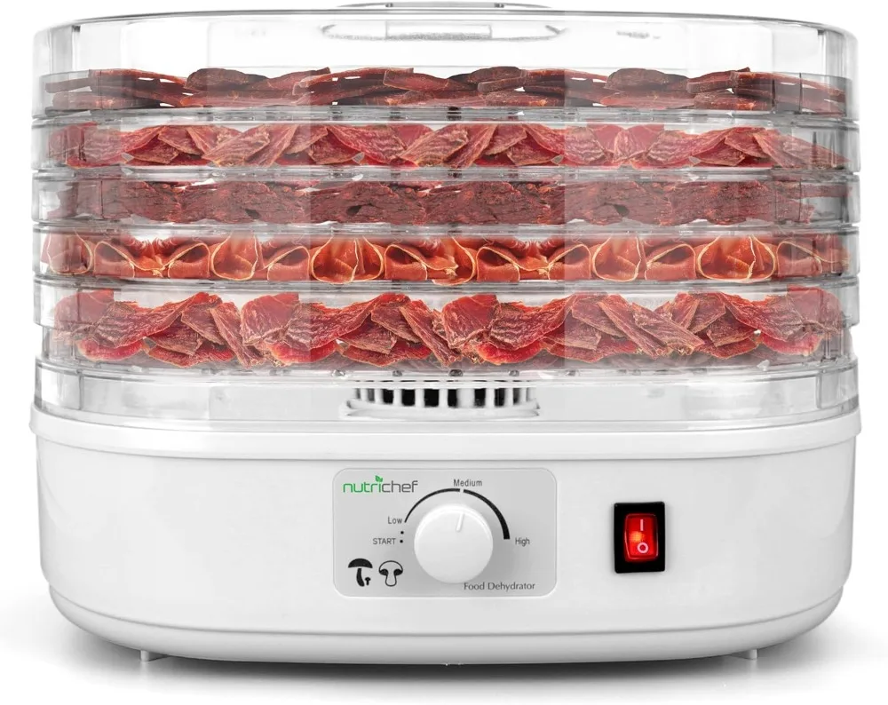 

Nutrichef Food Dehydrator Machine | Dehydrates Beef Jerky, Meat, Food, Fruit, Vegetables & Dog Treats | Great For At Home Use