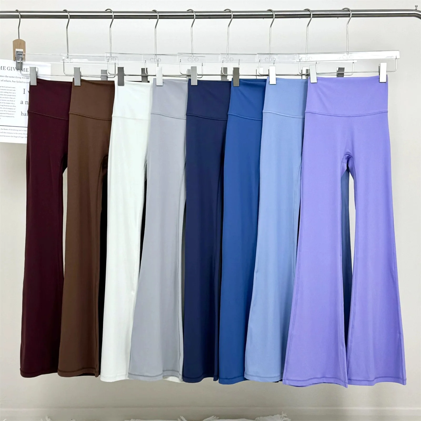 

(Spot) U High Waist Flared Pants Women's High Elastic Casual Skinny Grinding Naked Sports Fitness Quick-Drying Yoga Pants