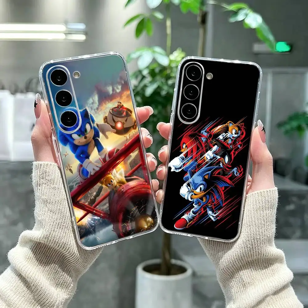 good friends S-Sonic Tails Knuckles Phone Case For Samsung A71, A70, A52, A51, A40, A30, A20 Transparent Cover