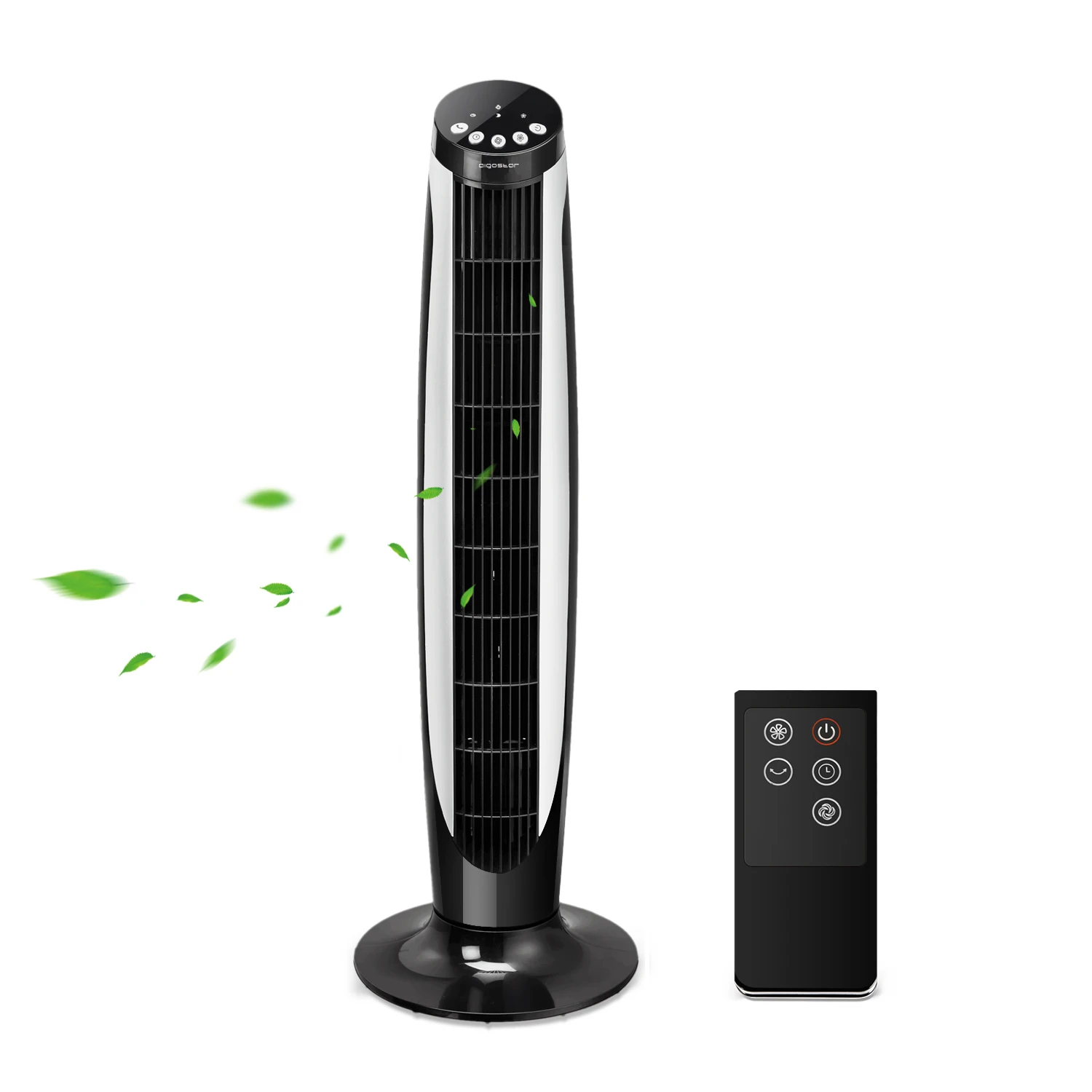 Aigostar Eiffel 33JTT-column fan with remote control. 3 modes, 3 speeds, programmable timer. 45W, 70 ° oscillation. Exclusive Design.