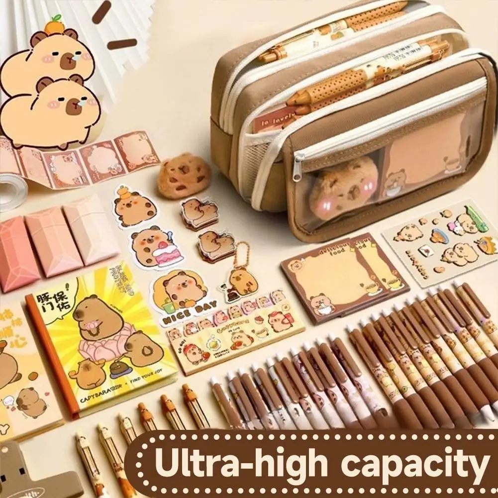 Cute Pencil Case Large Capacity 9 Layer Stationery Storage Box Kawaii School Supplies Organizer For Daily Use E8G1