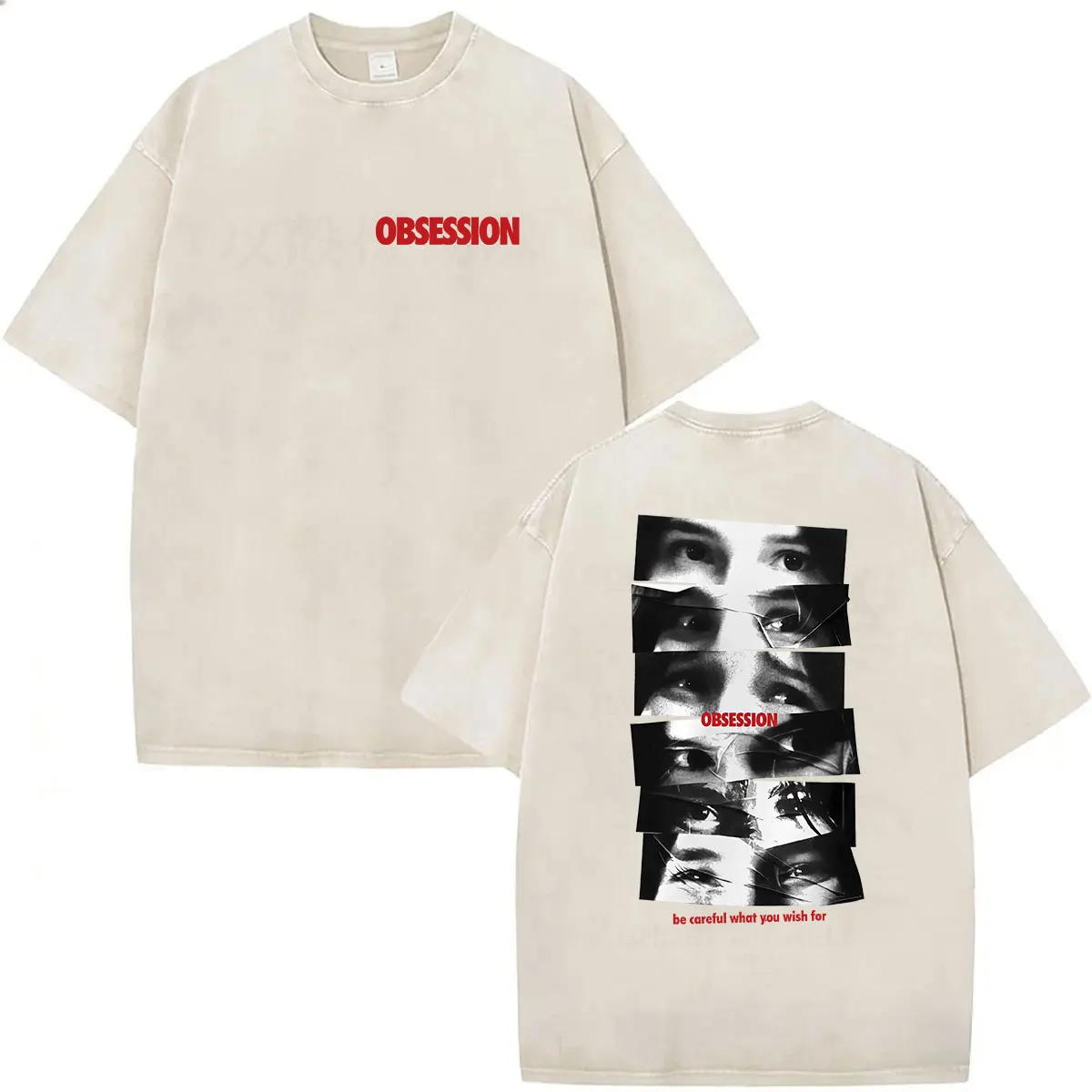 2026 Movie Horror Obsession One Wish Willow Vintage Washed T Shirts Men Women's Harajuku Fashion Short Sleeve T-shirt Streetwear