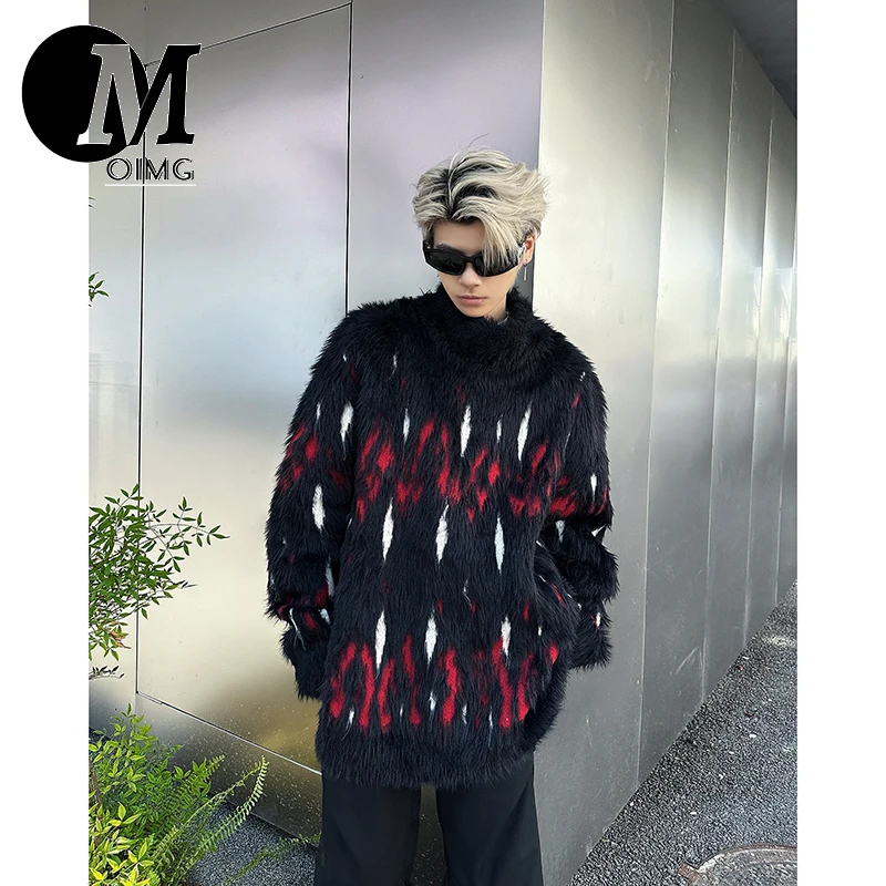 [OIMG] Winter Regular Ins Pullover Long Sleeved Casual American Trend Loose Round Neck Base Sweater Loose Fit