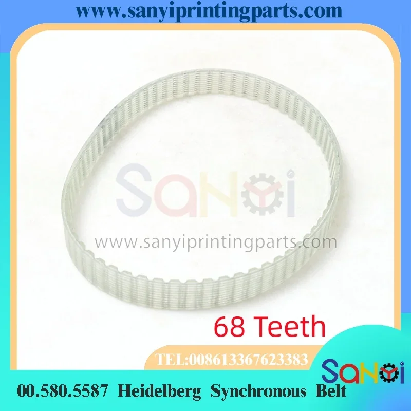 1 Piece 00.580.5587 Heidelberg SM74 Synchronous Belt 68 Teeth For Printing Machine Parts