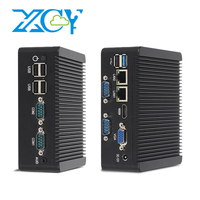 Fanless Industrial PC Intel N2840 J2900 4xCOM RS232 RS485 6xUSB 2x LAN HDMI VGA Mini PCIe WiFi 4G LTE GPIO Windows Linux