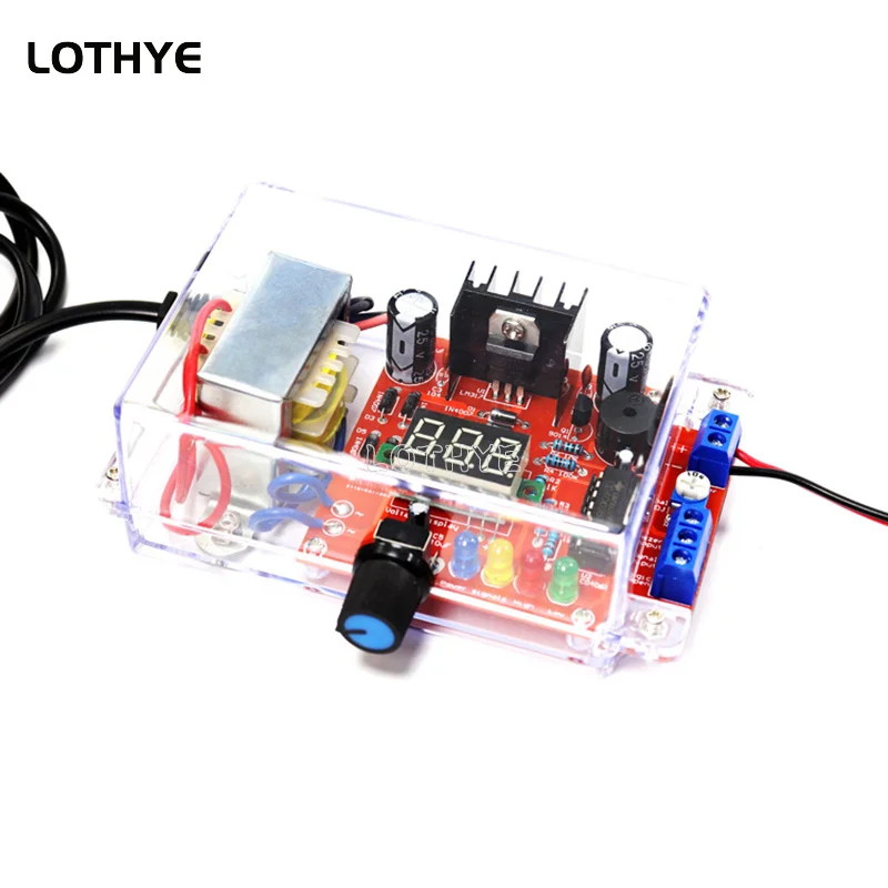 LM317 Adjustable Voltage Regulated Kit Electronic DIY DC Step-down Power Supply Making Parts With Case Soldering Assembly 220V