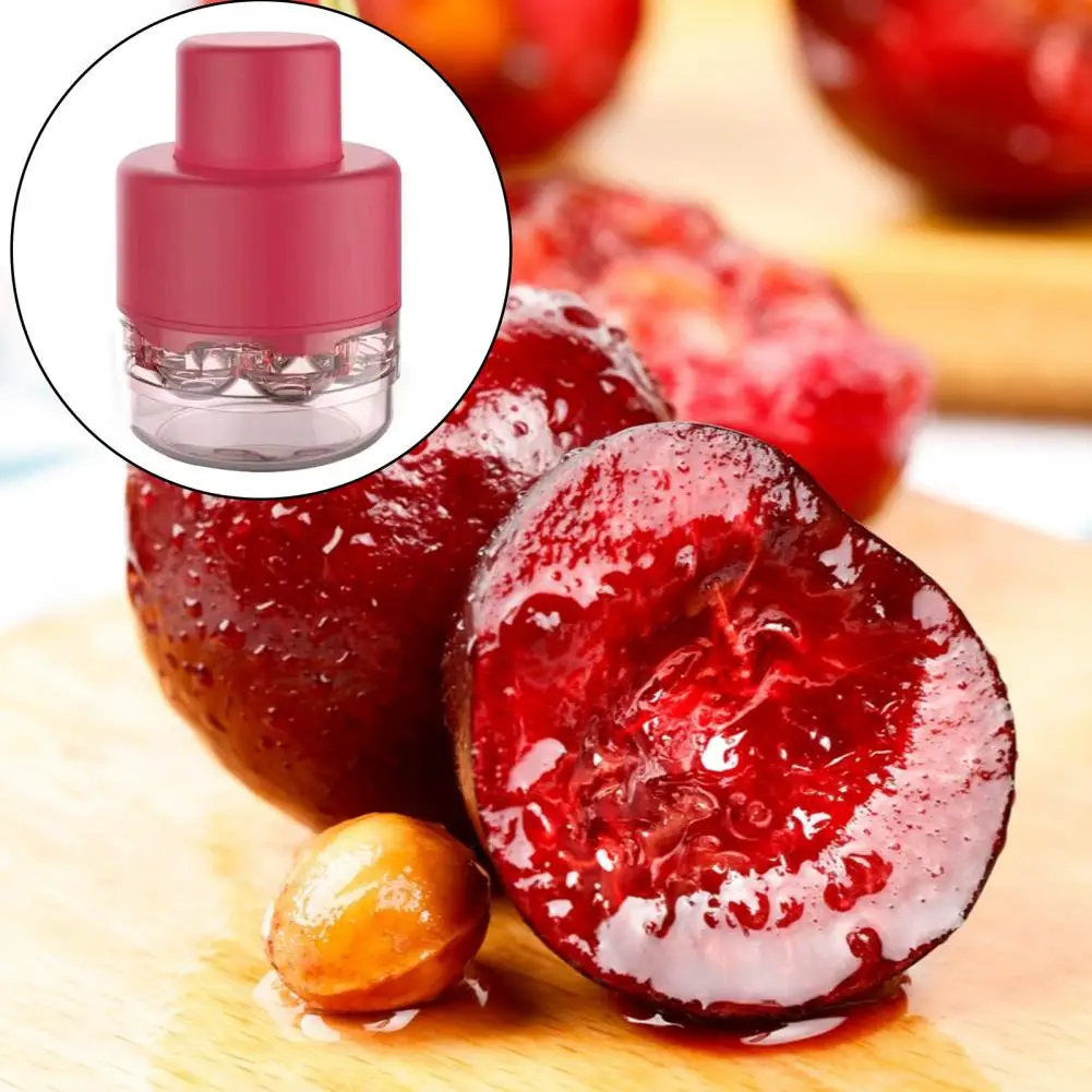 Cherry Pit Remover Tool Portable Cherry Pitter Corer 7 Holes Heavy Duty Fruit Core Remover Tool for Kitchen Quick Pit Removal