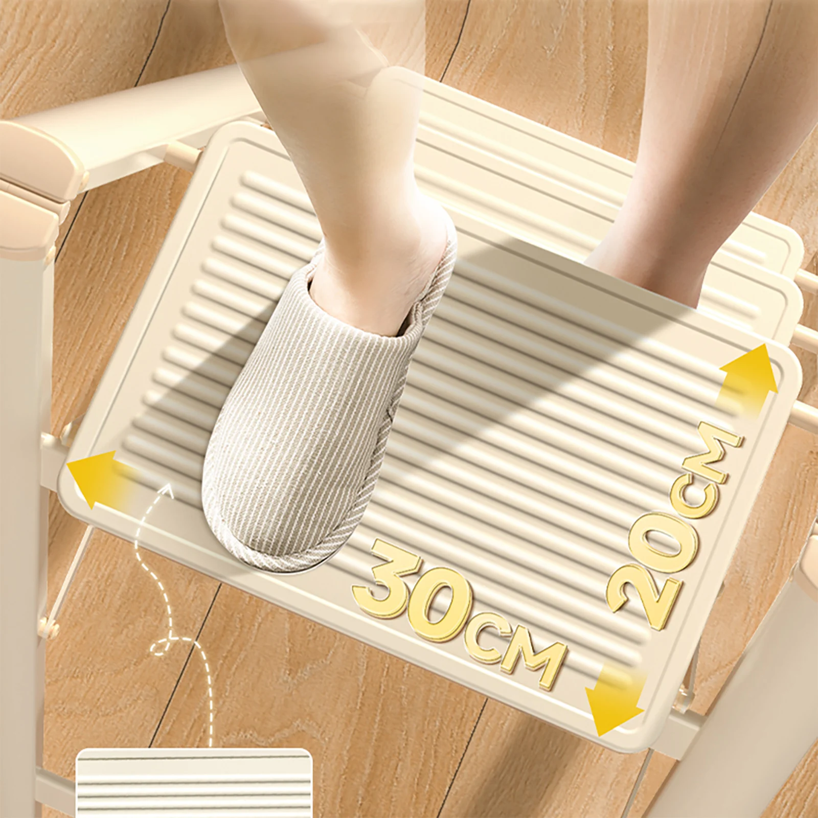 سلم، 3 طبقات، قابل للطي، ألومنيوم، خفيف الوزن، سلم، سعة تحميل 330.7 رطل (150 كجم)، يتضمن صينية، تنظيف كبير #3