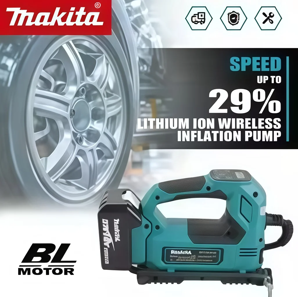 

Makita for Cars & Motorcycles brushless air Pump Cordless Air Inflator: Portable Tyre Pump with Digital Display18V Tool