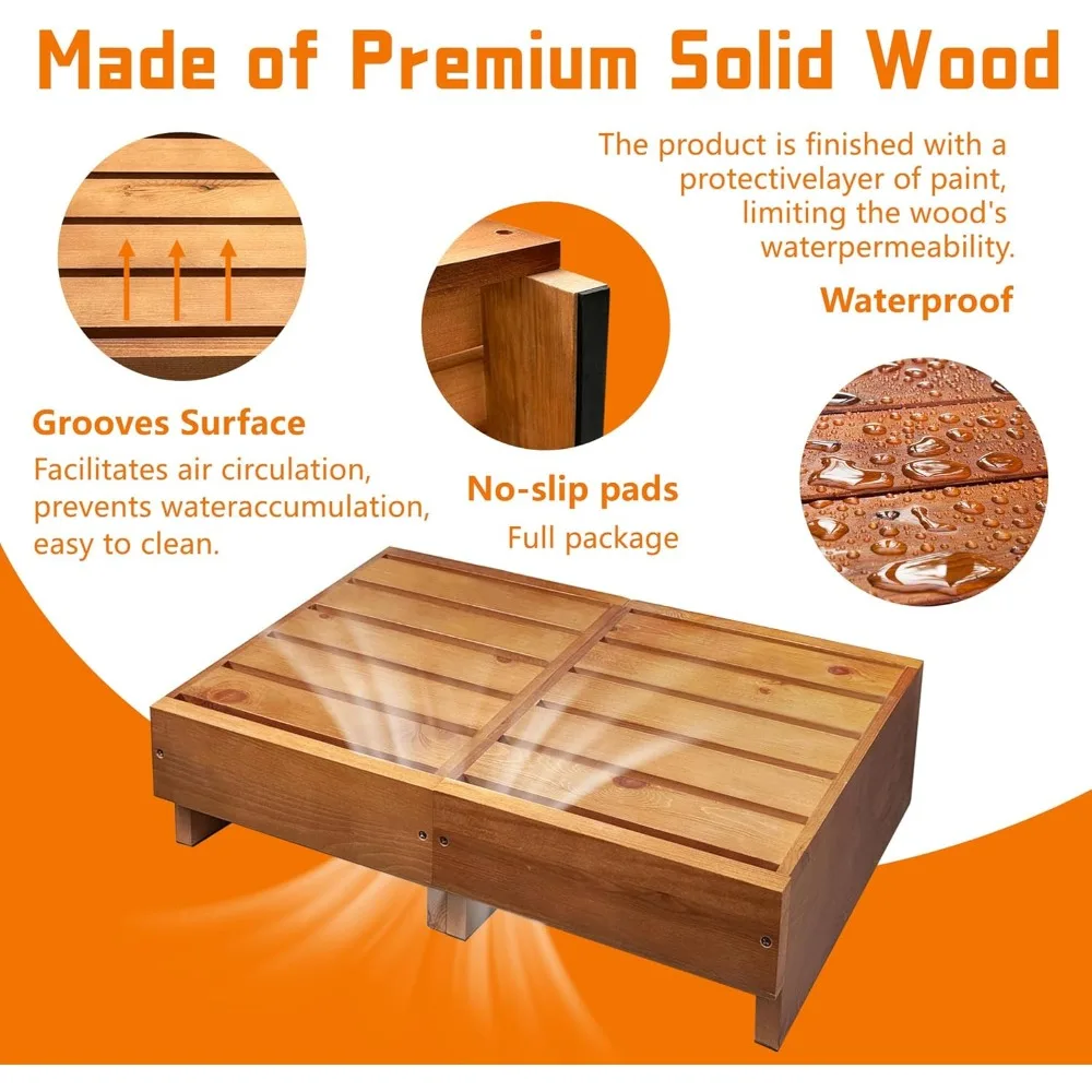 مقعد مرتفع مكون من 6 مقاعد خشبية للأسرة، للاستخدام للبالغين وكبار السن، ومقاعد لخطوات غرفة النوم والمطبخ، ومساعد وصول السرير العالي