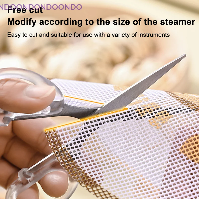 

1Pc Non-Stick Steamer Cloth Baking Mat Kitchen Under Steamer Mat Cooking Tools Cartoon Silicone Steamer Pad Reusable Dim Sum Pad