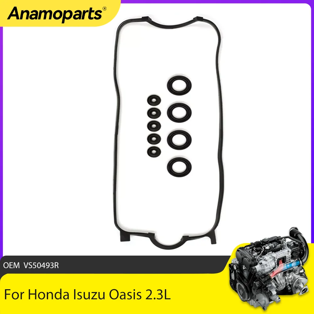 

Valve Cover Gasket Set w/Grommets Fit 2.3 L GAS For 94-02 Acura CL Honda Accord Odyssey Isuzu Oasis 2.3L SOHC F22B5 F22Z2 J30A1