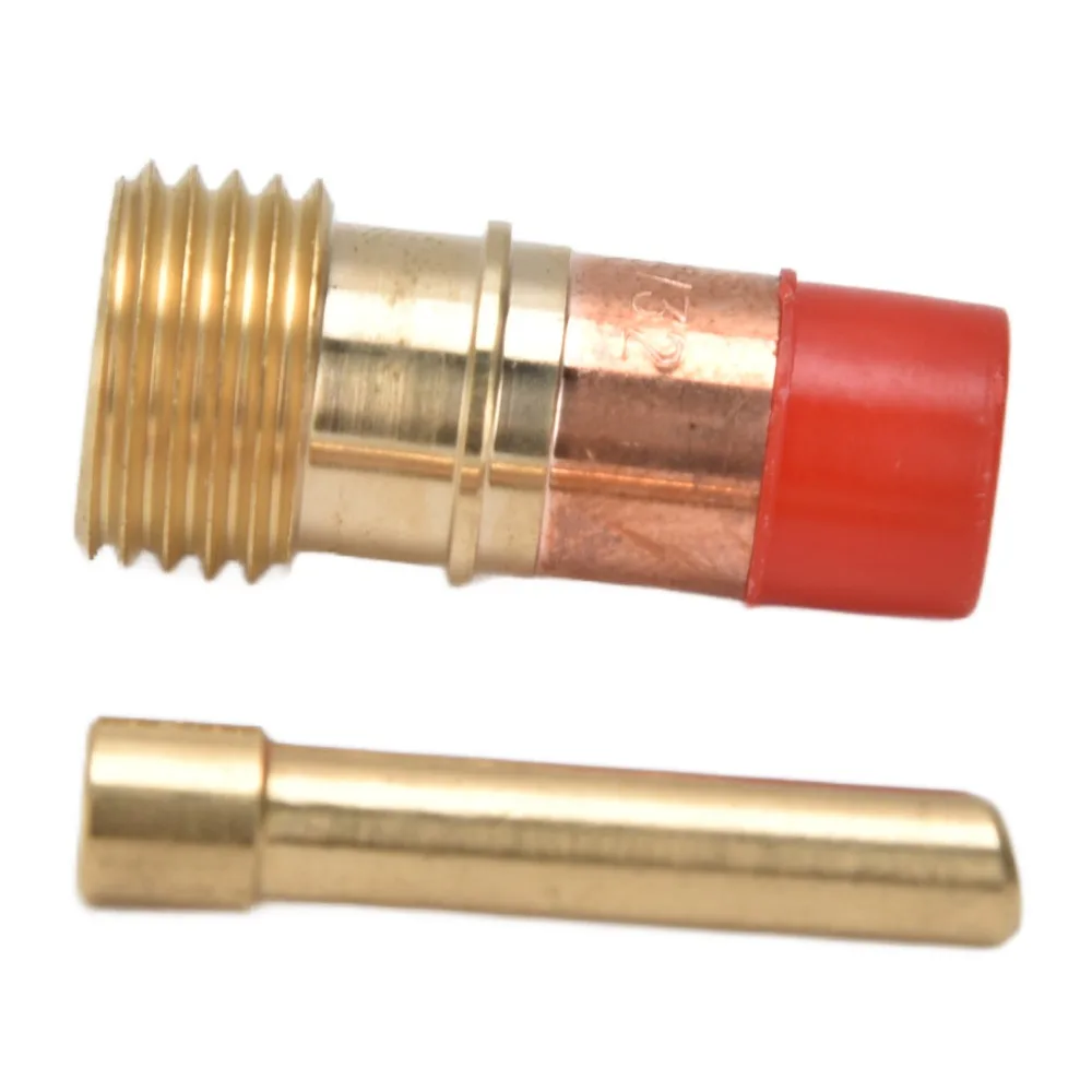 

4 шт. для WP 17/18/26, комплект газовых линз, белая керамическая насадка, держатель электрода с короткой фаской, расходные материалы для сварочной горелки TIG