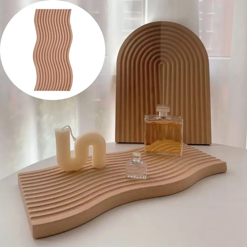 

Деревянная тарелка, деревянный поднос, волнистый дизайн, простой дизайн, поднос для фруктов, высококачественный поднос для чая в современном стиле, украшение для дома