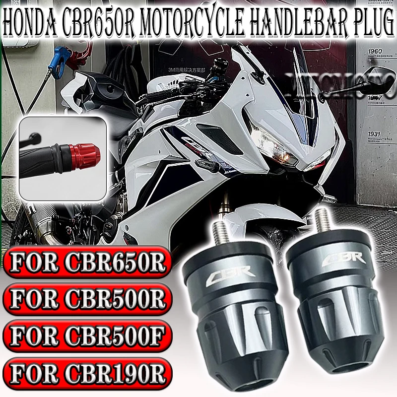 

cbr650r Motorcycle Handlebar Plug Cover For Honda CBR500R CB500F CB190R CBF190TR Anti Drop Balance Weight CNC Aluminum Modified