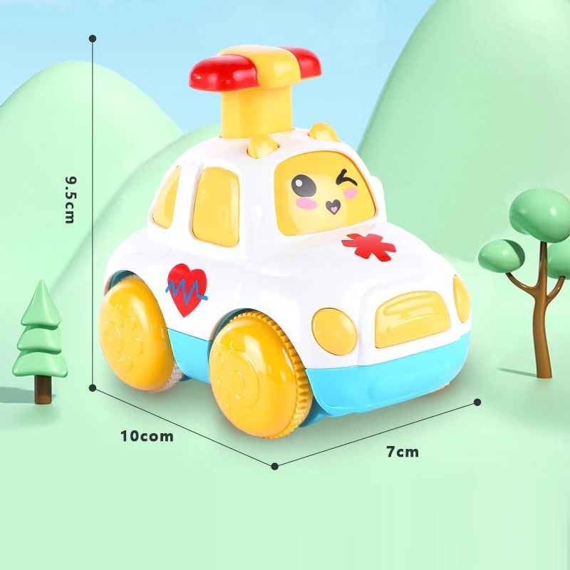 Children Toys Cars Toys for Boys 1 2 3 Ages Cartoon Inertia Press and Go Cars Toys for Kids Pull Back Fire Engine Toy Baby Gifts