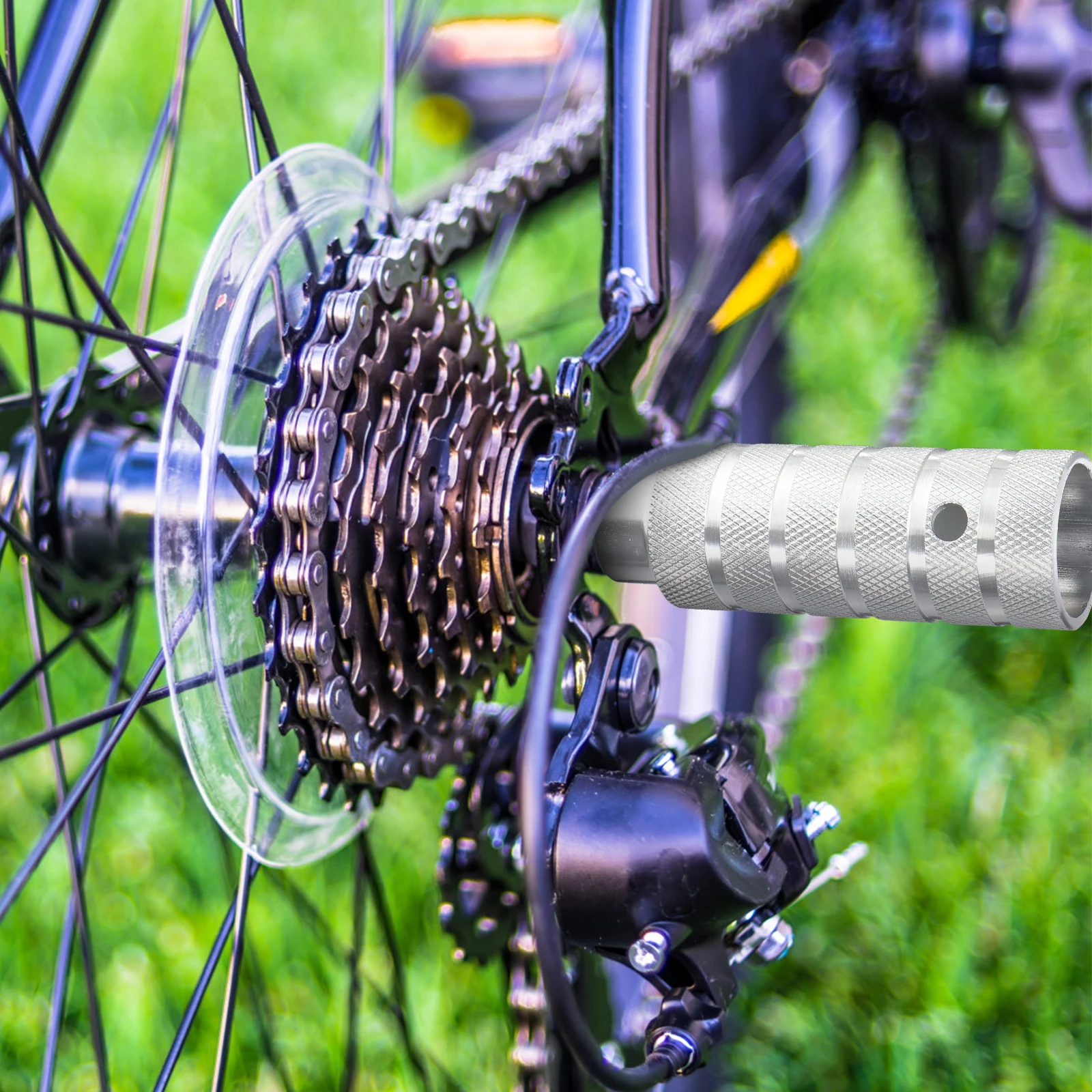 

1 Pair Aluminum Alloy Bicycle Pedal Sturdy Non-Slip Rear Pegs For Mountain Bikes Backseat Cycling Outdoor Accessory