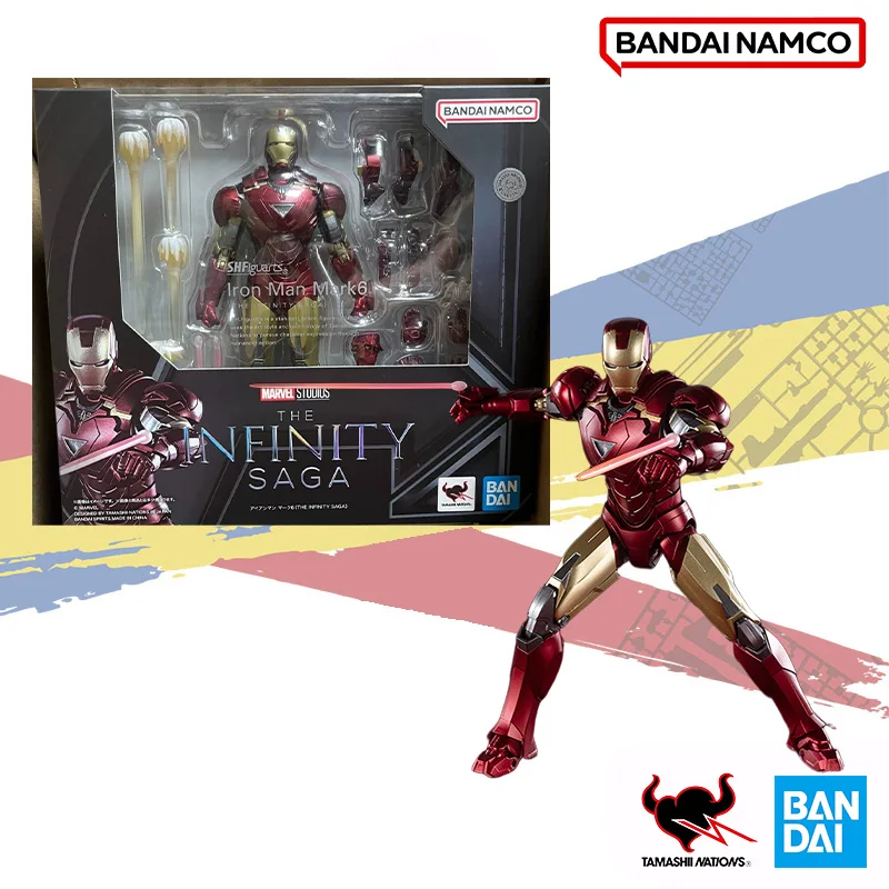 

Bandai Original Genuine In shock SHF Iron Man Mark6 THE INFINITY SAGA full action figure toy finished model kit collection gift