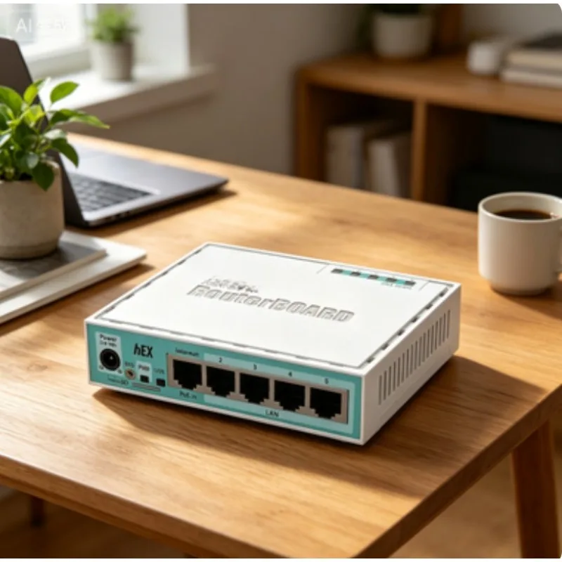 Router con Cable de 5 Puertos RB750R2 RB750Gr3 RB750UPr2, Router de Red Gigabit Ethernet para Oficina en Casa