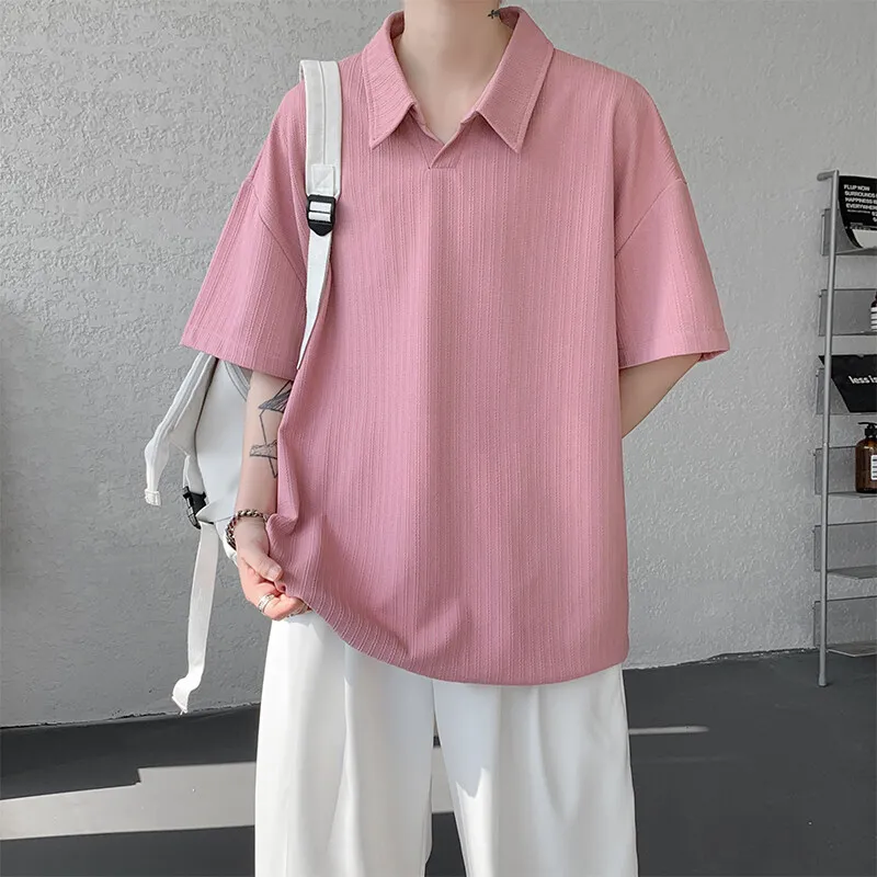 Mens Solid Collar Polo Shirt Breathable Stretch TShirt Premium Fabric Soft Comfort Fit Business Casual Hot Sale Moisture Wicking