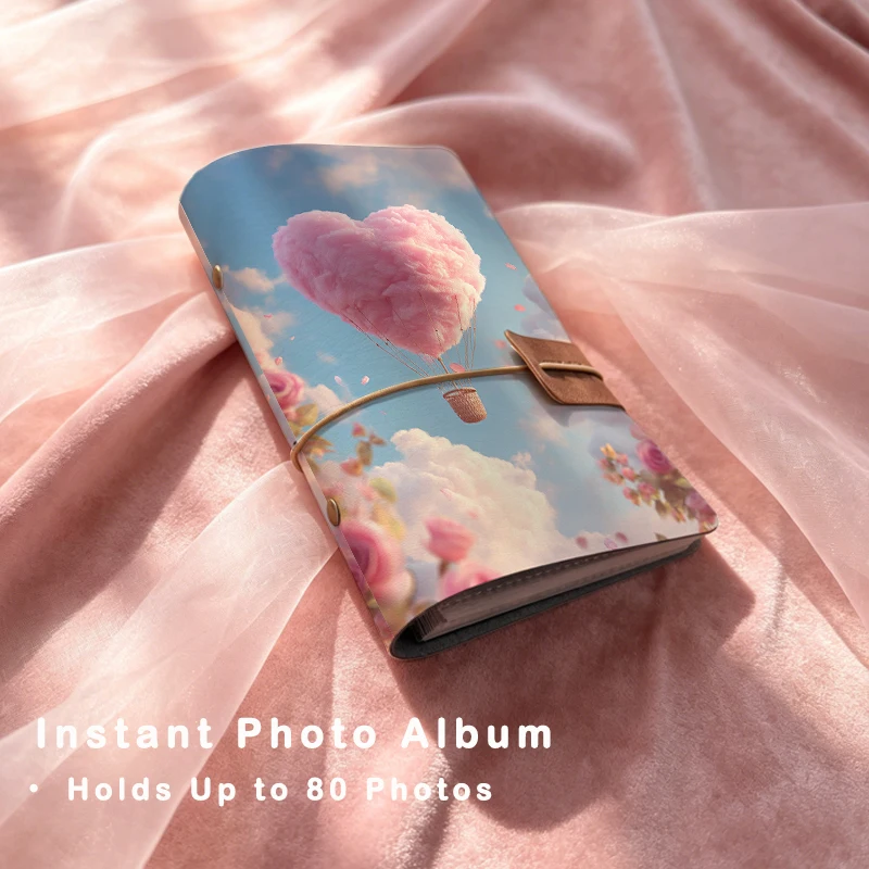 Dreamy Sky Heart Balloon Floral Photo 3 Inch Instax Mini Photo Book Honeymoon Travel Wedding Anniversary Romantic Festival Gift