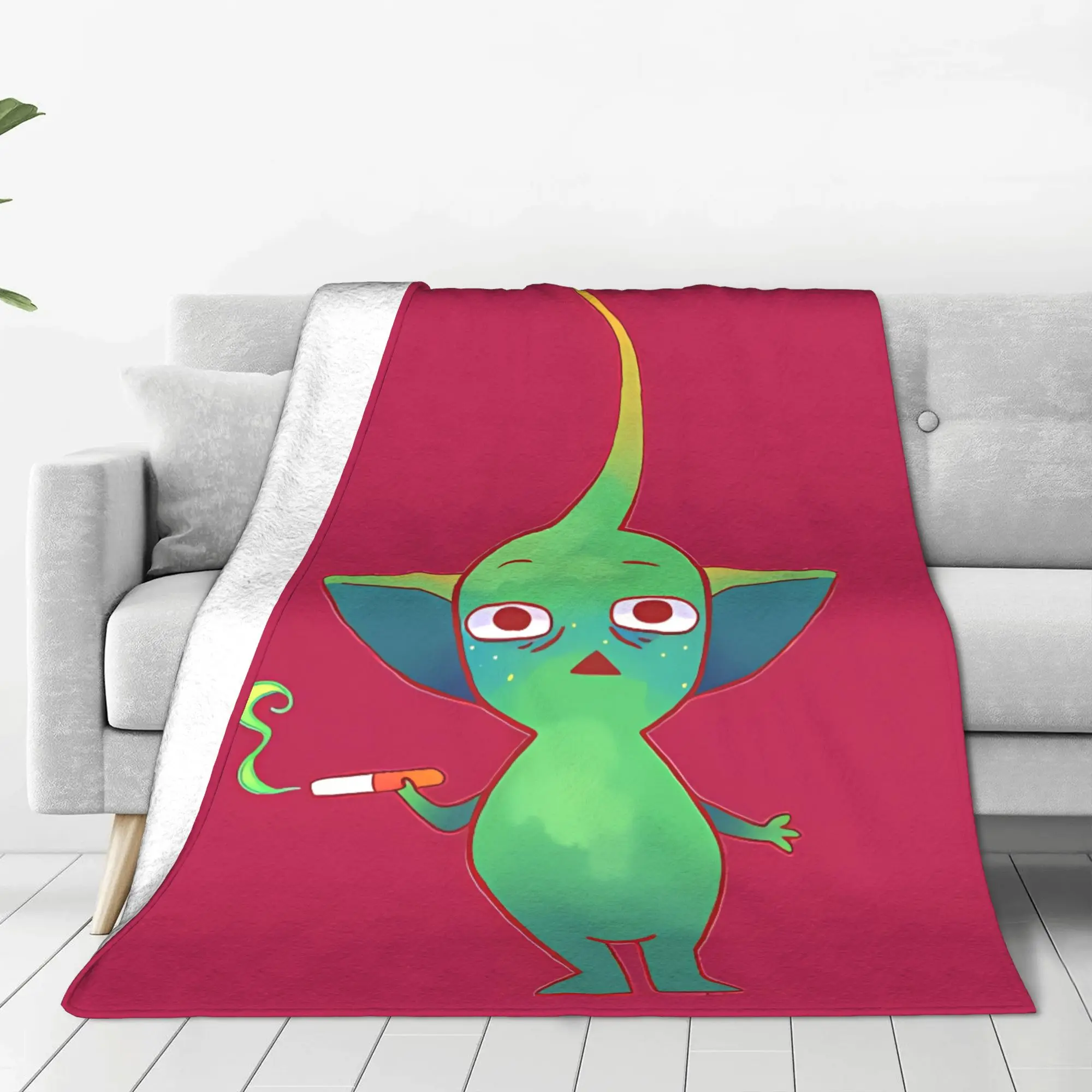 1PC Bixin Pikmin Home Room Decorations Winter Blankets For Adults Bedding Home Interior Sofa Knee