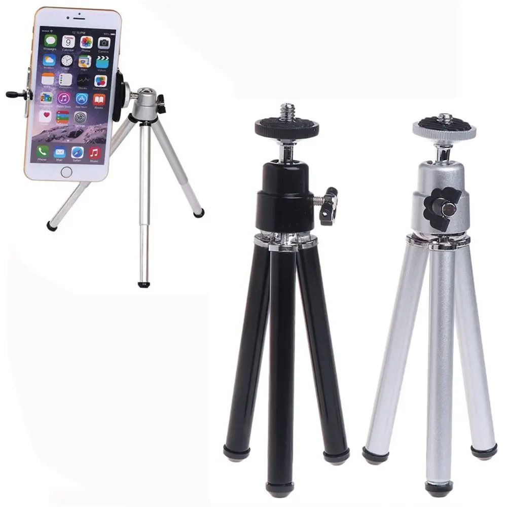 Mini 2 Section For Projector Camera Phone Phone Selfie Aluminum Alloy Tripod Selfie Stick Stand Holder Clip stand